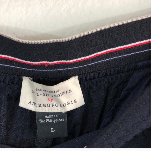 Anthropologie Pull On Trousers Tapered Navy Blue - Picture 4 of 5